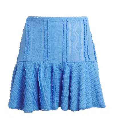 Charo Ruiz Lace Etain Mini Skirt In Blue
