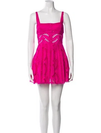 Pre-owned Charo Ruiz Lace Mini Dress In Pink