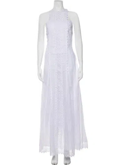 Pre-owned Charo Ruiz Lace Pattern Long Dress In Multi