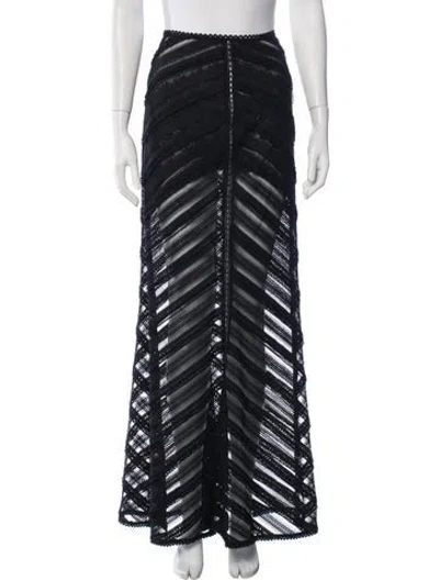 Pre-owned Charo Ruiz Lace Pattern Long Skirt In Blue