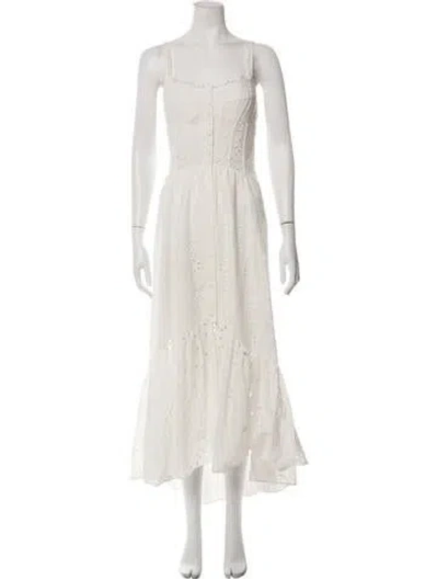 Pre-owned Charo Ruiz Lace Pattern Midi Length Dress In Neutrals