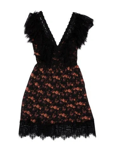 Pre-owned Charo Ruiz Lace Pattern Mini Dress In Multi