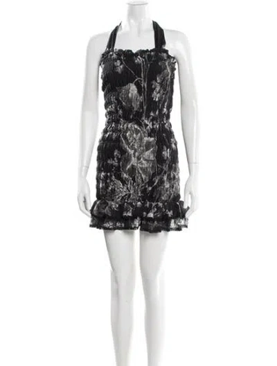 Pre-owned Charo Ruiz Lace Pattern Mini Dress W/ Tags In Multi