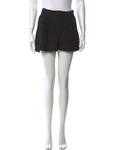 Pre-owned Charo Ruiz Lace Pattern Mini Shorts In Black