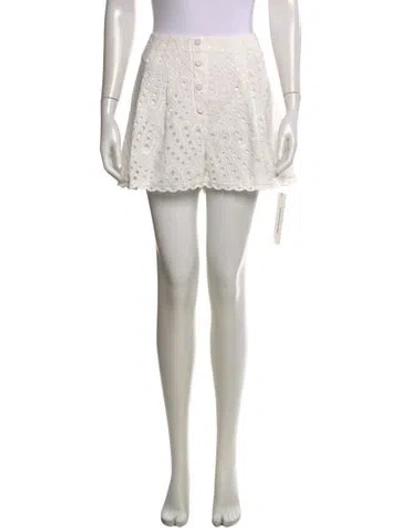 Pre-owned Charo Ruiz Lace Pattern Mini Shorts In Neutral