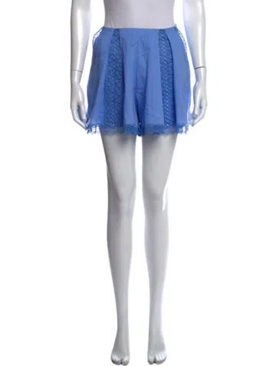 Pre-owned Charo Ruiz Lace Pattern Mini Skirt In Blue