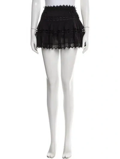 Pre-owned Charo Ruiz Lace Pattern Mini Skirt In White