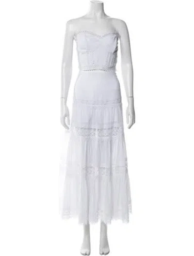 Pre-owned Charo Ruiz Lace Pattern Skirt Set In White