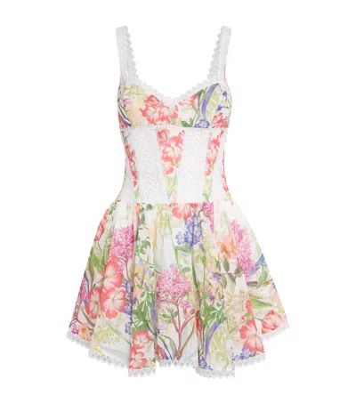 Charo Ruiz Lace-trim Gardenia Mini Dress In Multi