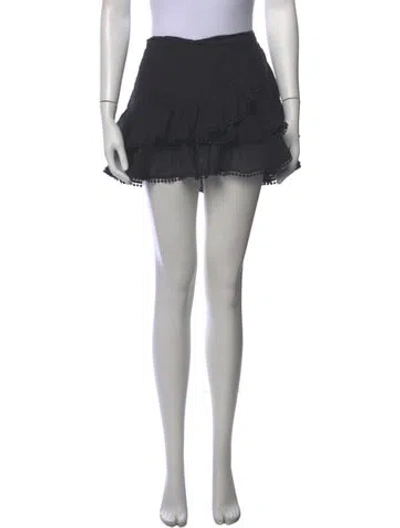 Pre-owned Charo Ruiz Lasercut Accents Mini Skirt In Black