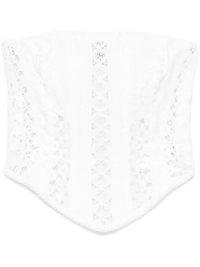 Charo Ruiz Lathie Bustier Top In White