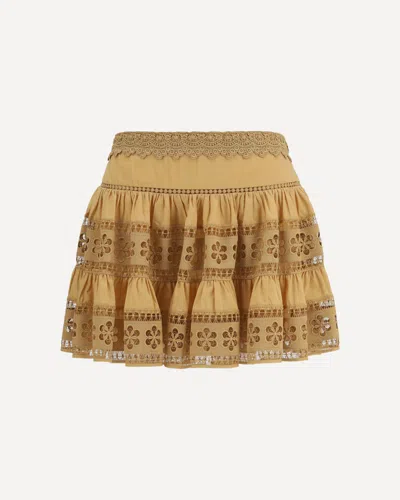 Charo Ruiz Lea Short Skirt In Cotton Voile In Multi