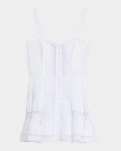 Charo Ruiz Lenora Embroidered Mini Dress In White