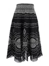 Charo Ruiz Black And White Cotton Skirt