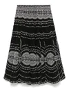 Charo Ruiz Black And White Cotton Skirt In Schwarz