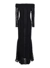 Charo Ruiz Lace Off-the-shoulder Minerva Dress In Black