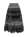 Charo Ruiz Black And White Cotton Skirt