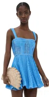 Charo Ruiz Lace Mai Mini Dress In Blue Tannis