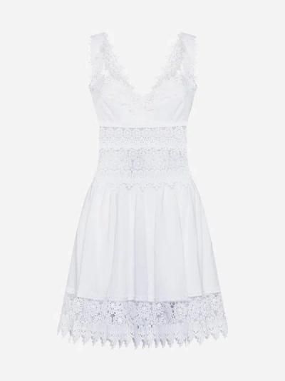 Charo Ruiz Lace Panel Dress - 白色 In White