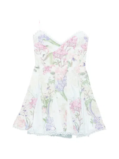 Charo Ruiz Marlene Floral Lace Mini Dress In Multi