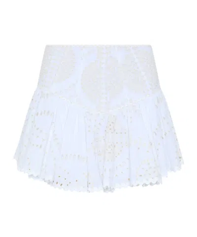 Charo Ruiz Marli Short Skirt In Ivory