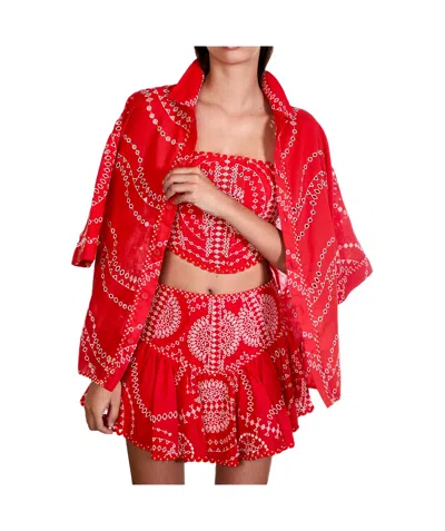 Charo Ruiz Marli Short Skirt In Red