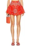 Charo Ruiz Marli Embroidered Cotton Short Skirt