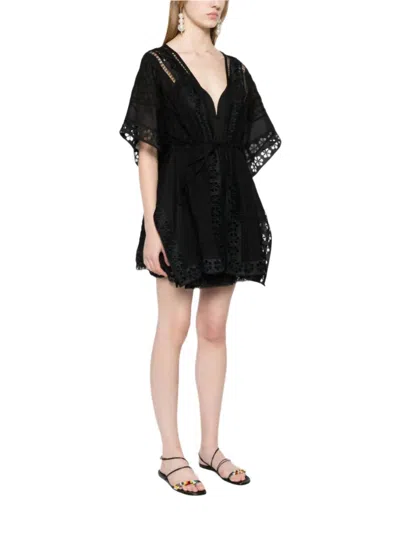 CHARO RUIZ MASIE KAFTAN DRESS IN BLACK