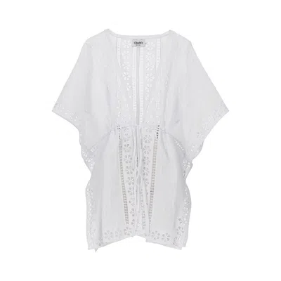 Charo Ruiz Masie Lace-trim Kaftan In White