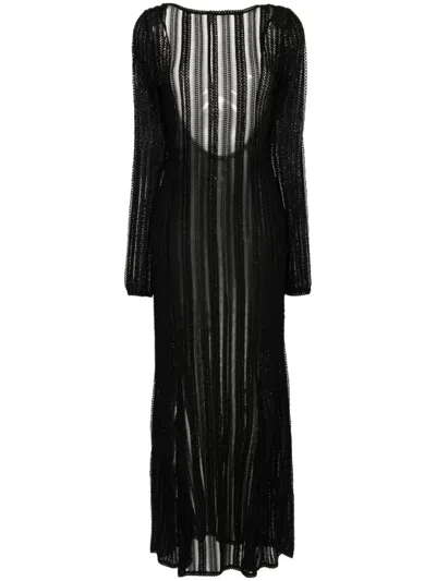 Charo Ruiz Lace Maxi Dress In Black