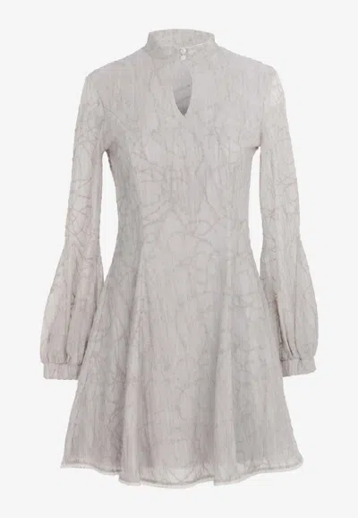 Charo Ruiz Mhany Embroidered Mini Dress In Ivory