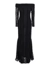 Charo Ruiz Lace Off-the-shoulder Minerva Dress In Black
