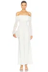 Charo Ruiz Minerva Long Dress In White Tannis