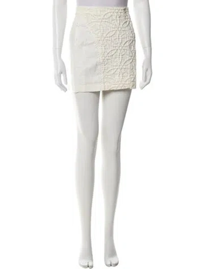 Pre-owned Charo Ruiz Mini Skirt In White