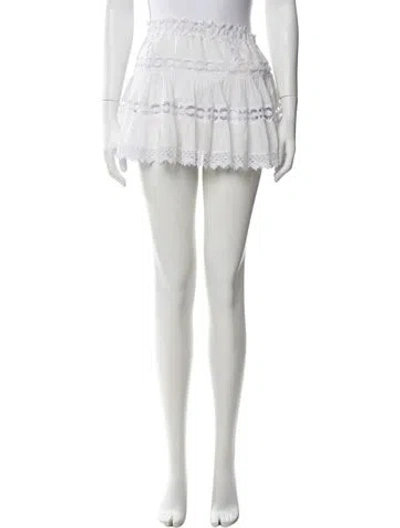 Pre-owned Charo Ruiz Mini Skirt In White