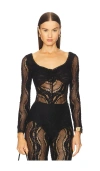 Charo Ruiz Mistral Bodysuit In Black