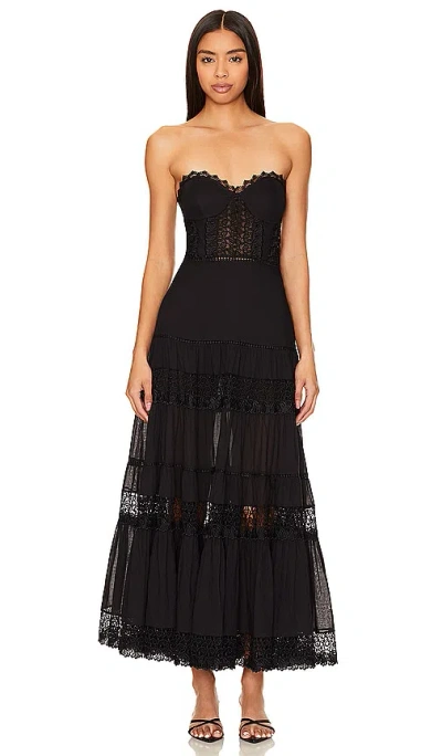 Charo Ruiz Monnet Maxi Dress In Black