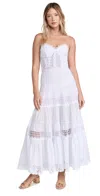 CHARO RUIZ MONNET LONG DRESS WHITE