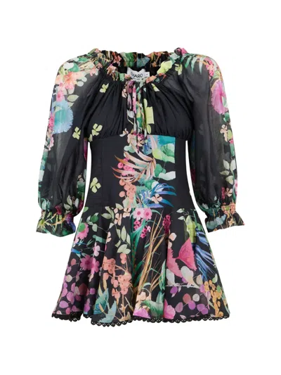 Charo Ruiz Nai Ruffled Floral-print Mini Dress In Multi