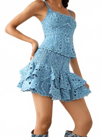 Charo Ruiz Nereus Top In Blue Sealace