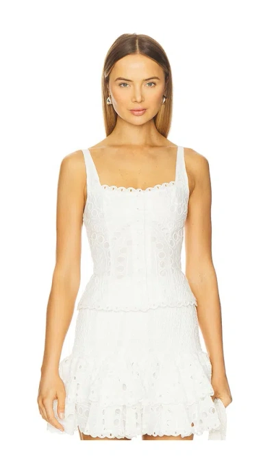 Charo Ruiz Nereus Top In White Sealace