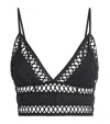 Charo Ruiz Netted Bralette Top In Green