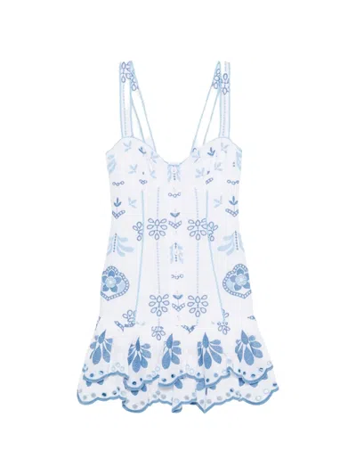 Charo Ruiz Niva Embroidered Mini Dress In Multi
