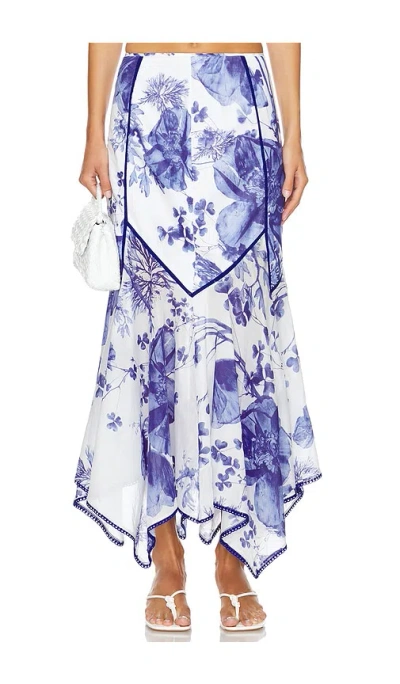 Charo Ruiz Nopy Long Skirt In Surf Blue