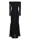 Charo Ruiz Lace Off-the-shoulder Minerva Dress In Black