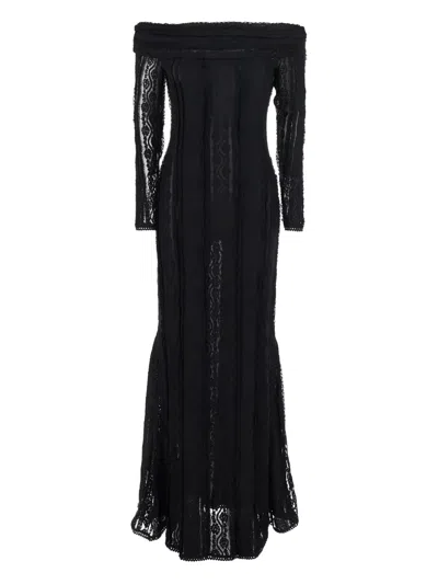 CHARO RUIZ OFF-SHOULDER LACE GOWN