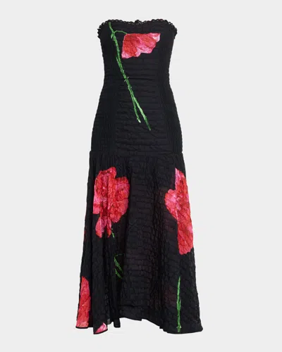 CHARO RUIZ OPAL EMBROIDERED MIDI DRESS