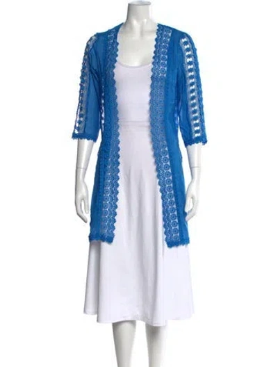 Pre-owned Charo Ruiz Open Front Sweater In Blue