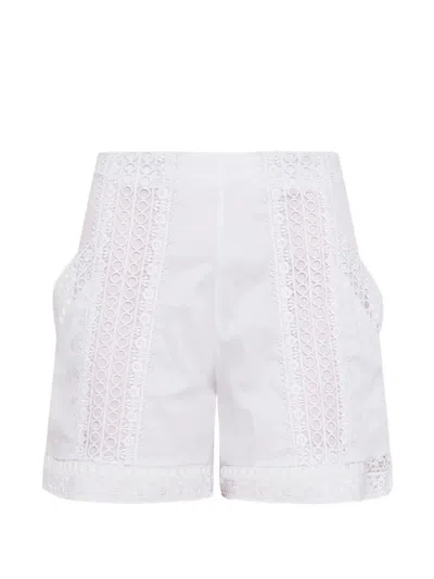 Charo Ruiz Oralia Lace-trim Shorts In White
