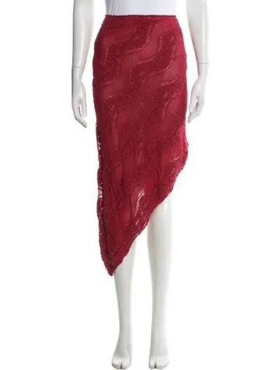 Pre-owned Charo Ruiz Paisley Print Midi Length Skirt In Red